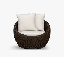 Torrey Wicker Swivel Outdoor Papasan