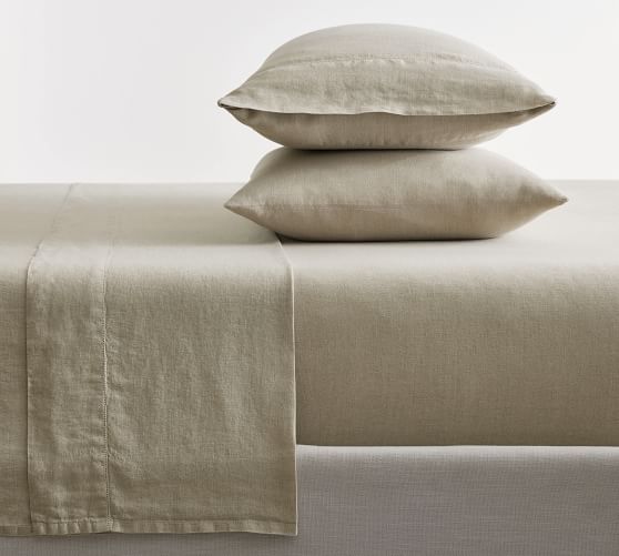 Belgian Flax Linen Hemstitch Sheet Set