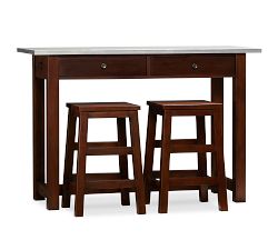 Balboa Counter Height Table &amp; Stool 3-Piece Dining Set - Espresso