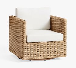 Huntington Slim Square Arm Swivel Outdoor Lounge Chair