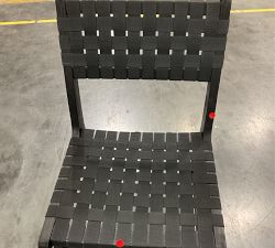 Open Box: Abbott FSC® Acacia Woven Outdoor Dining Side Chair, Individual - Weathered Black