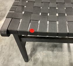 Open Box: Abbott FSC® Acacia Woven Outdoor Dining Side Chair, Individual - Weathered Black