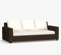 Torrey Wicker Square Arm Outdoor Sofa (86")