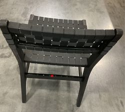 Open Box: Abbott FSC® Acacia Woven Outdoor Dining Side Chair, Individual - Weathered Black