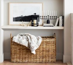 Artisan Rustic Handcrafted Console Basket