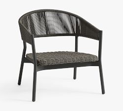 Elmore Metal &amp; Rope Outdoor Stackable Lounge Chair