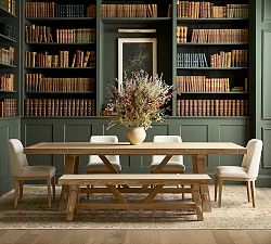 Farmhouse Trestle Extendable Dining Table (84"-104")