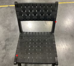 Open Box: Abbott FSC® Acacia Woven Outdoor Dining Side Chair, Individual - Weathered Black