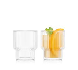 Bodum Navalia Double Wall Double Old Fashioned Glasses - Set of 2