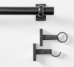 Cast Iron Curtain Rod &amp; Wall Bracket
