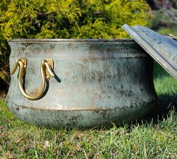 Fiorella Blue Verde Hose Pot with Lid