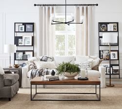 Custom Seaton Textured Cotton Curtain - Oatmeal