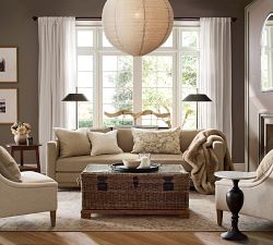 Flax Linen Globe Pendant (30")