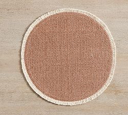 Mason Handwoven Cotton Fringe Round Placemats - Set of 4