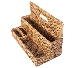 Tava Handwoven Rattan Standing Stationery Sorter