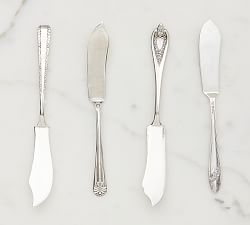 Vintage Found Hotel Silver Spreaders - Set of 4