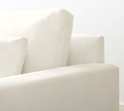 Big Sur Square Arm Deep Seat Chaise Sectional (105"&ndash;147")