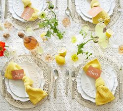 Monique Lhuillier Eyelet Organic Cotton Tablecloth