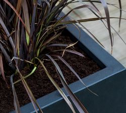 Lightweight Handcrafted Fiber Stone Long Box Indoor/Outdoor Planters