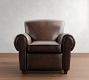 Manhattan Roll Arm Leather Recliner