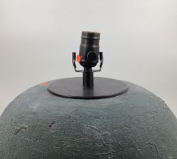 Open Box: Canyon Ceramic 27.5" Table Lamp, Large, 24" diam, 27.5" h - Indigo, *BASE ONLY*