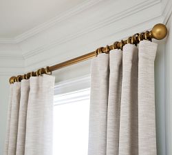 Custom Seaton Textured Cotton Blackout Curtain - Oatmeal