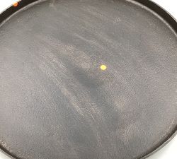 Open Box: Handcrafted Beltic Brass &amp; Leather Tray, Round,20" diam, 1.25" t - Bronze