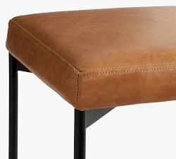 Maison Leather Backless Stool