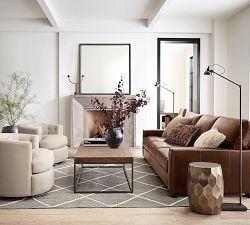 Round Hammered Metal Accent Stool