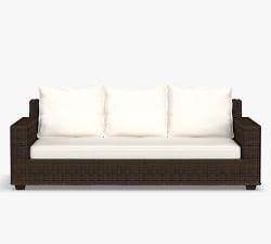 Torrey Wicker Square Arm Outdoor Sofa (86")