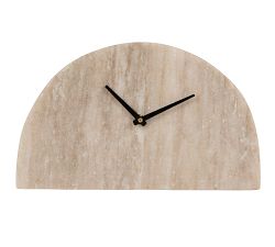 Decorative Half Moon Marble Mantel Clock