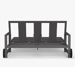 Indio Metal Outdoor Double Chaise with Wheels