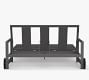 Indio Metal Outdoor Double Chaise with Wheels