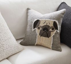 Rufus Applique Dog Pillow Cover
