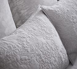 Monique Lhuillier Blossom Embroidered Cotton Quilt