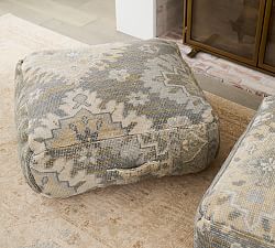 Hand-Knotted Pouf