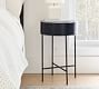 Jean Round Metal Nightstand (16")
