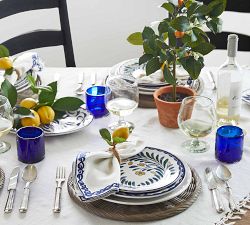 Santino Handcrafted Recycled Drinking Glasses, Set of 4 - Cobalt