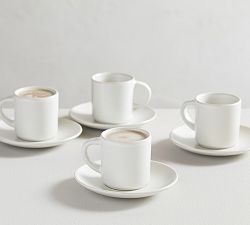 Mason Stoneware Espresso Cup &amp; Saucer - Set of 4