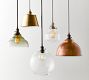 Tapered Metal Shade Cord Pendant (10"-13")