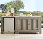 Abbott Outdoor Acacia Kitchen Convertable Refrigerator &amp; Double Door Cabinet (82")