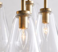 Albany Glass &amp; Metal Multi-Light Pendant (16")