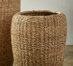 Andria Handwoven Tall Seagrass Planters - Set of 2