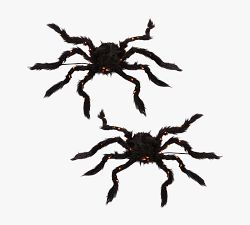 Lit Fuzzy Spider - Set of 2