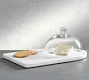 White Marble Glass Domed Cheese Board
