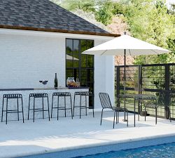 Enid Metal Stackable Outdoor Barstools - Set of 2