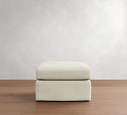 PB Comfort Modern Roll Arm Slipcovered Storage Ottoman