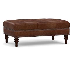 Martin Small Leather Ottoman