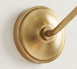 Petite Glass Curved Arm Sconce (5'')