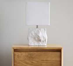 Amara Chiseled Marble Table Lamp (14"-19")
